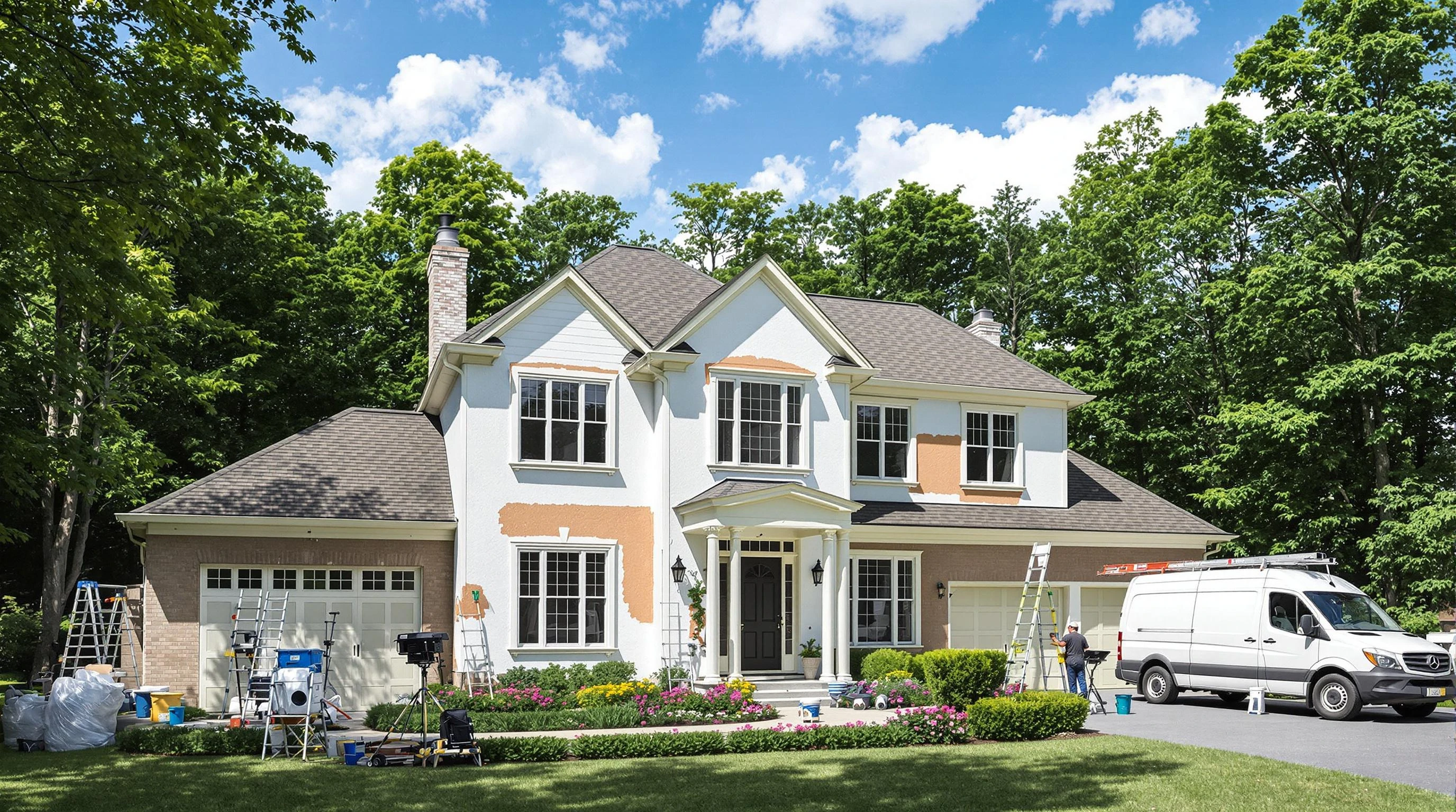Rocky River House Painters painting crew working in Parma, OH
